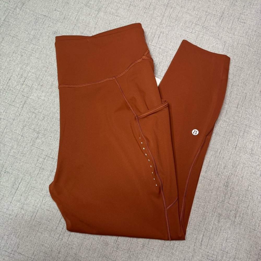 Lululemon Fast & Free High Rise Tights Athletic Leggings Dark Terracotta 14 NWT - Picture 5 of 12